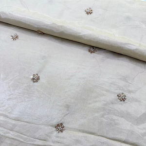 Tissu en viscose tissé imprimé respirant, séchage rapide, écologique, avec broderie de perles originales Cosmos Simmer pour sacs de filles - Product Image 1