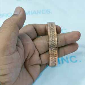 Brazalete Abierto Ajustable Hecho a Mano de Cobre Puro de Inspiración Vintage para Alivio del Dolor de Artritis Reumática - Product Image 2