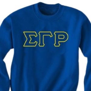 Sudadera con letras bordadas Sigma Gamma Rho, azul, para mujer, suéter de la hermandad, con letras griegas, de forro polar, informal, ropa universitaria - Product Image 4