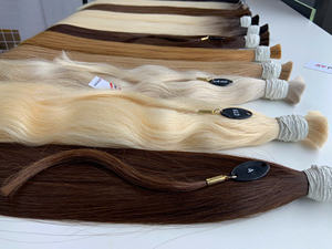 Extensions de cheveux vietnamiennes en vrac au prix de gros Double noyade 100 grammes Couleurs foncées 20 pouces - Product Image 3