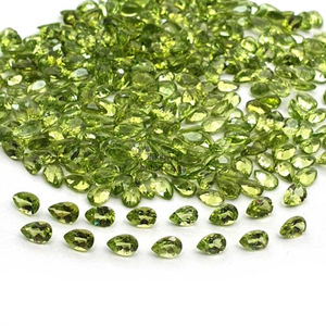 Peridoto natural tallado en forma de pera, piedras preciosas de 4x6 mm, peridoto verde facetado, piedras sueltas calibradas, cuentas de peridoto para la fabricación de joyas al por mayor. - Product Image 4