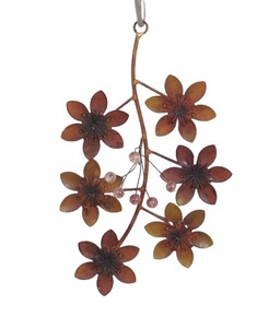 Venta al por mayor RUSTICO VINTAGE HECHO A MANO GALVANIZADO FLOR COLGANTE MANGO PARA INTERIOR VACACIONES CASA NAVIDAD COLGANTE DECORACIÓN USO - Product Image 1