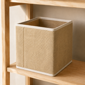 Natural Jute Foldable <b>Storage</b> <b>Basket</b> 27x27x27 cm Home <b>Storage</b> Organizer Custom Logo Wholesale OEM ODM Private Label Manufacturer - Product Image 6