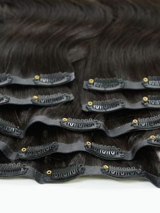 Raw Virgin Seamless Clip Ins Extension de cheveux 100% Extensions de cheveux humains vietnamiens Clip Ins Hair - Product Image 3