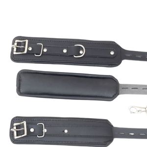 Juego de Restricciones de Muñeca y Tobillo de Cuero Genuino con Anillos en D y Hebillas Seguras - Product Image 6