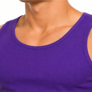 Débardeur Sportif Homme Personnalisé en Coton Premium Couleur Unie Respirant Léger pour l'Été avec Logo Personnalisé - Product Image 4