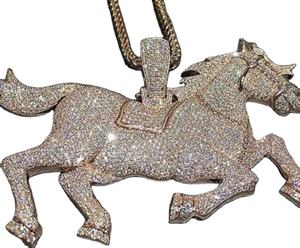 Pendentif en argent sterling Moissanite Beau pendentif cheval Pendentif hip hop cheval personnalisé - Product Image 2