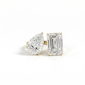 Anillo Toi Et Moi con perla y diamantes de corte redondo - Oro de 9k, 14k, 18k - Product Image 4