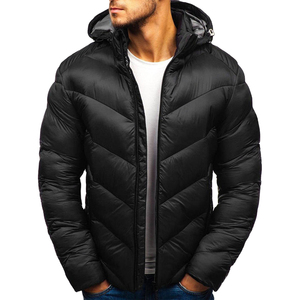 Veste d'hiver matelassée pour homme, coupe-vent et chaude, idéale pour les activités de plein air, avec un design urbain. - Product Image 1