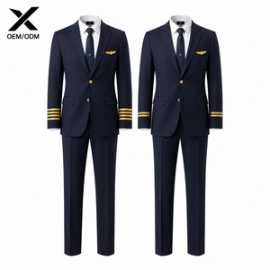 Uniformes de Piloto de Aerolínea Personalizados X OEM ODM |   Conjunto Completo de Manga Corta Unisex de Primera Calidad, Tiempo de Entrega de Muestra de 7 Días, el Mejor - Product Image 1