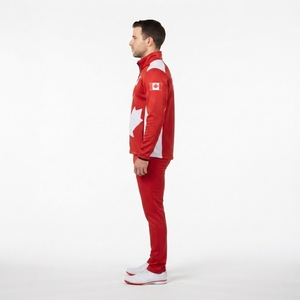 Veste de curling personnalisée pour hommes adultes, en softshell premium, sublimée, avec manches à drapeau national, anti-humidité, OEM Sialkot - Product Image 3