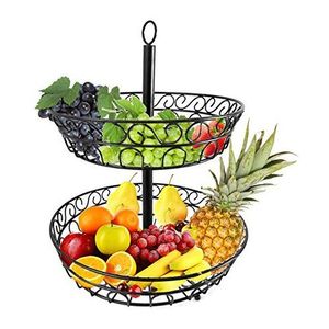 Panier de rangement moderne en fil métallique à 3 niveaux pour fruits et légumes, écologique, pour enfants, avec support à bananes, taille personnalisée pour comptoir - Product Image 5