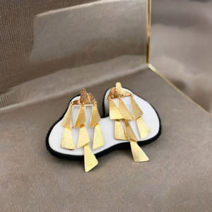 ต่างหูทองเหลืองชุบทอง18K คุณภาพสูงทำด้วยมือเครื่องประดับอินเทรนด์สำหรับงานแต่งงานเครื่องประดับทางศาสนาคริสเตียน - Product Image 1