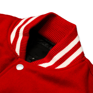 Chaqueta Varsity Personalizada con Logotipo, Estilo Casual Hip Hop Vintage, Chaqueta Bomber de Lana con Mangas de Cuero, Estilo Letterman para Invierno - Product Image 6