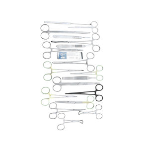 Juego de Instrumentos Quirúrgicos Veterinarios Reutilizables de 71 Piezas para Esterilización de Perros, Mango Negro y Dorado, Procedimientos Manuales Profesionales - Product Image 2