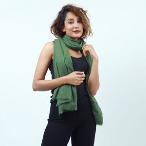 Women's New Style 100% Cashmere <b>Pashmina</b> <b>Scarf</b> Green Argyle Pattern Hand Loomed Safe Gear Winter Warmer Traditional Fashion - Product Image 2
