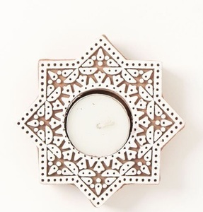 Rustic Wooden <b>Tealight</b> Candle <b>Holder</b> Handmade Table Decor Natural Wood Candle Display for Wedding and Festivals - Product Image 4