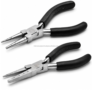 Pince à boucler professionnelle en acier inoxydable (2 pièces) – Outil de fabrication de bijoux pour fils ronds et carrés, kit de façonnage de boucles OEM pour le bricolage - Product Image 1