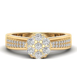 REYES New Arrival Round Cut 0.54 Carat Moissanite Engagement <b>Rings</b> in <b>925</b> Sterling <b>Silver</b> Wedding Gift Fine Jewelry For Women - Product Image 1