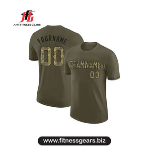 Camiseta Deportiva de Poliéster para Hombre, Ecológica, con Estampado de Camuflaje, de Secado Rápido, Corte Regular, Cuello Redondo, Logotipo Frontal, 180g - Product Image 6