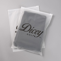 Sac d'emballage en PE avec logo imprimé personnalisé, sac d'emballage pour vêtements, sac en plastique avec fermeture éclair coulissante, sac à fermeture éclair pour vêtements