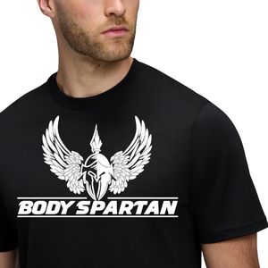 Camiseta negra con estampado gráfico para hombre, cuello redondo, manga corta, atlética, para gimnasio, entrenamiento, ropa deportiva informal, ropa deportiva - Product Image 3