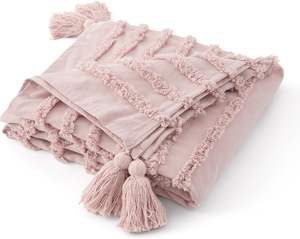 Manta Decorativa Tejida 100% Algodón con Diseño Tufted – Manta Boho Texturizada Hecha a Mano para Sofá, Textil para el Hogar Personalizado OEM - Product Image 4