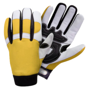 Gants de sécurité de haute qualité taille XL, robustes, en cuir de chèvre renforcé, avec insert TPR et revêtement en latex, pour travaux mécaniques - Product Image 5