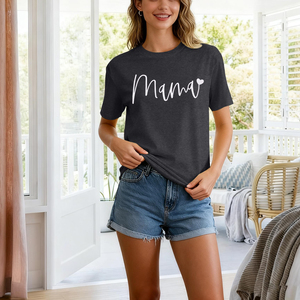 Camisetas de lactancia para mujer, de manga corta, cuello redondo, blusas de embarazo con capas superpuestas y tops de lactancia - Product Image 5