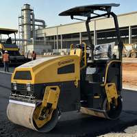 Livraison gratuite 2 tonnes 2000kg 3 tonnes 3000kg moteur diesel machines routières mini compacteur rouleau roulant