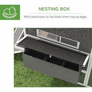 Pollaio Nuovo/Usato per 8-10 Galline, in Legno e Acciaio Grigio, Automatico, per Giardino - Product Image 6