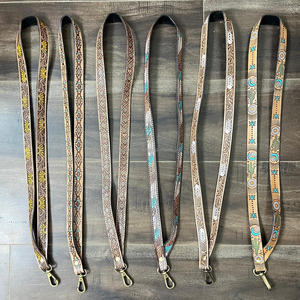 Premium Quality Durable Customized Hand Tooled Genuine Leather Neck Strap <b>Lanyard</b> Metal Clips for Id Credit Cards <b>Holder</b> <b>Badges</b> - Product Image 5