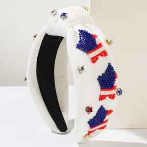 Serre-têtes décoratifs faits main brodés de perles pour fêtes, cadeaux festifs, personnalisables, tendance, accessoires pour cheveux - Product Image 3