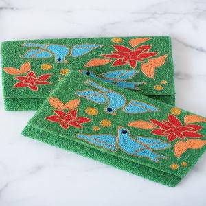 Elegante bolso de mano con bordado de cuentas para invitadas de boda, moderno bolso de mano bordado a mano con cuentas de semillas y estilo vintage. - Product Image 4