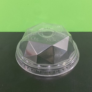 Couvercles en plastique PET/PP jetables, style moderne, prix bas, diamètre 93/95/120 mm, transparents, pour gobelets en plastique, type dôme ou plat. - Product Image 3