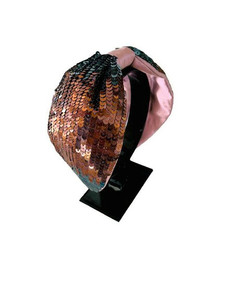 Serre-tête élégant à nœud en sequins pour femmes et filles, bandeaux rembourrés brillants, accessoire capillaire glamour et confortable à porter - Product Image 1