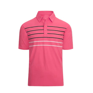 Polo de Secado Rápido para Hombre, de Poliéster y Elastano, Elástico en 4 Direcciones, con Rayas, Corte Atlético, para Golf - Product Image 3