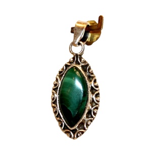 Bijoux à prix de gros Pendentif en argent sterling 925 fabriqué à la main en malachite avec des pierres précieuses populaires Cadeau pour Noël - Product Image 1
