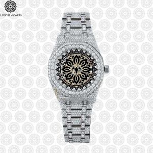 Reloj Redondo de Acero Inoxidable para Hombre Charm Jewells con Bisel de Diamantes, Cristal de Zafiro, Cuarzo Analógico, Lujoso y Moderno, 40 mm - Product Image 2