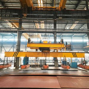 <strong>Electromagnetic</strong> Overhead <strong>Crane</strong> 10+10ton 20+20ton Double Girder Hang Beam Bridge <strong>Crane</strong> with Carrier-beam PLC Motor Gear - Product Image 2
