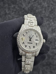 Montre-bracelet mécanique pour homme en acier inoxydable, entièrement sertie de diamants Moissanite VVS, dernière collection 2026, style Iced Out - Product Image 4