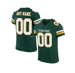 Tenues de football américain sublimées, respirantes, à séchage rapide, 100 % polyester, entièrement personnalisables, broderie, manches courtes - Product Image 1
