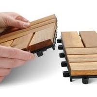 Dalles de terrasse emboîtables en bois moderne 300x300mm, revêtement de sol écologique pour extérieur, intérieur, jardin, terrasse, cour