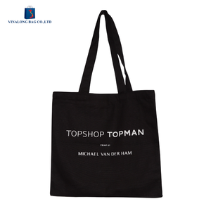 Custom Cotton Tote Bag Reusable Eco Friendly Shopping Bag OEM Factory Wholesale Bulk Supply Long Handle Zipper Closure - Product Image 1