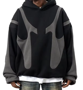 Sudadera con Capucha Extra Grande Personalizada Premium para Hombre, Sudadera con Capucha de Forro Polar Grueso con Bloques de Color, Ropa Casual de Moda para Otoño - Product Image 4