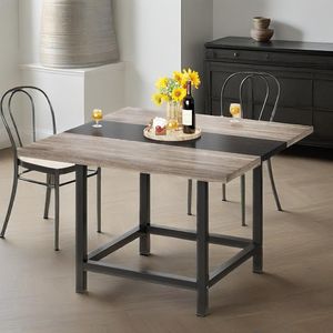 Tavolo da pranzo per 4 persone 39.4 \ "x 39.4 \" x 29.5 \ "tavolo quadrato in legno - Product Image 2