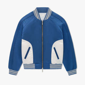 Blousons universitaires personnalisés pour hommes, grande taille, hiver, à carreaux, brodés, patchwork, avec fermeture éclair double sens, sur mesure, en promotion - Product Image 1