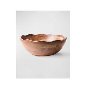 ชุดชามไม้ทรงกลมขนาดใหญ่คุณภาพสูงสำหรับใส่ผัก สลัด แป้ง และเสิร์ฟอาหาร - Product Image 1