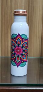 ชุดขวดน้ำทองแดงดีไซน์ทันสมัย พร้อมแก้วสองใบ สำหรับพกพาเดินทาง - Product Image 4