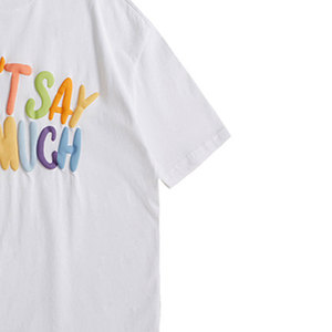 T-shirt imprimé en relief pour homme, tendance du moment, entièrement personnalisable, léger, facile à porter, prix de gros, confortable - Product Image 3